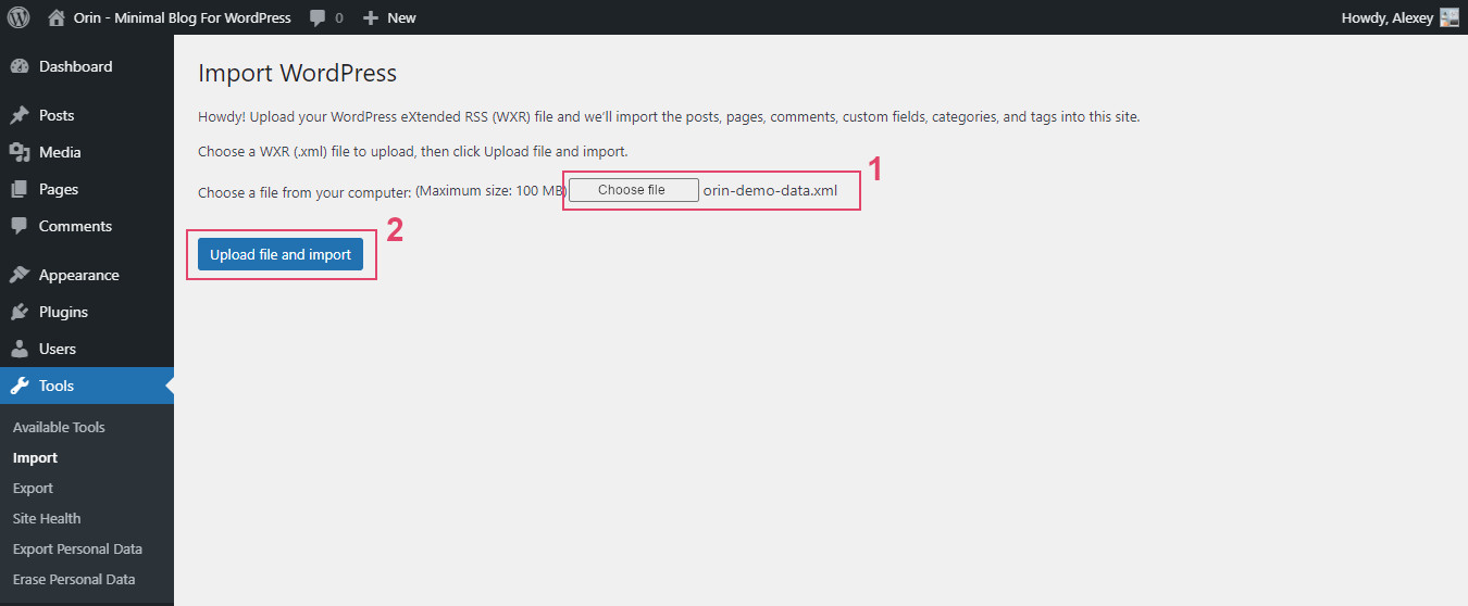 Importing Demo Data - 3