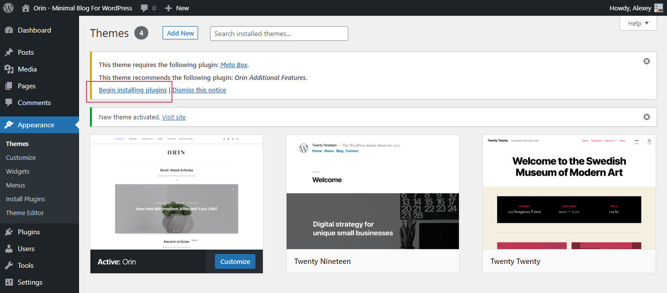 Required and Recommended Plugins