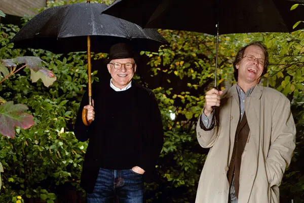 The comedian Steve Martin, left, and the illustrator Harry Bliss in Manhattan last month. As collaborators, they have something of an odd-couple dynamic.