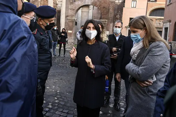 “He has soiled hundreds of walls and buildings in Rome and other European cities, which had to be cleaned using public funds,” Mayor Virginia Raggi, center, wrote on social media this week.