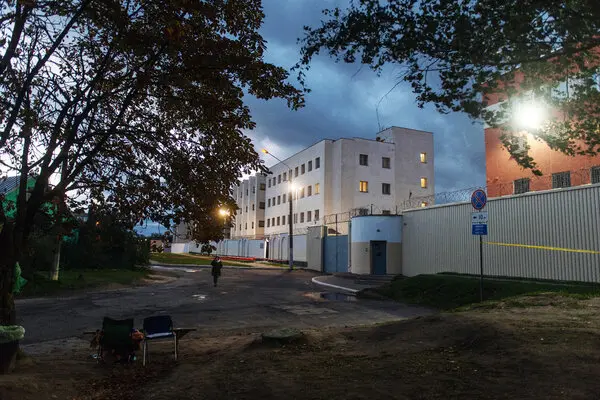 A detention centre in Minsk, Belarus. Mass random detentions followed Election Day in August.